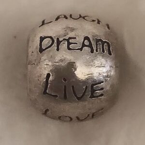 Silver Brighton Charm with different inspirational words